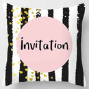 Axyaa Yellow Pink Pattern Square Pillowcase Home Decoration Cushion Cover
