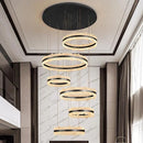 Axyaa Modern Light Luxury Staircase Pendant Lights Living Room Indoor Lighting