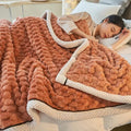 Axyaa Coral Velvet Sofa Blanket Farley