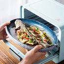 Axyaa Oval Ceramic Fish and Vegetable Dish for Home and Restaurant