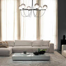Axyaa Glass Chandelier: Modern Personalized Pendant Light for Living Room & Dining Room