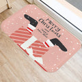 Axyaa Santa Elk Welcome Mat for Home, Kitchen, Bathroom Floor Decor