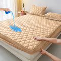 Axyaa Quilted Waterproof Mattress Protector, Soft Jacquard Fitted Bed Cover