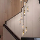 Axyaa Luxury All Copper Chandelier LED Glass Pendant Light