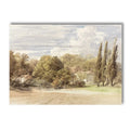 Axyaa Mountain House Windmill Canvas Print for Rustic Home Decor
