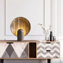 Axyaa Dark Travertine Rock LED Resin Table Lamp - Luxury Nordic Home Decor