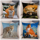 Axyaa Fox Pillowcase for Home, Office, Car Decor