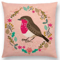 Axyaa Bird-Floral Teacup & Lepidoptera Cushion Cover for Decor & Sofa