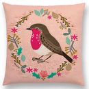 Axyaa Bird-Floral Teacup & Lepidoptera Cushion Cover for Decor & Sofa