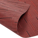 Axyaa Wedge PVC Placemats Set Burgundy Red Wipe Clean Heat-Resistant Table Mats