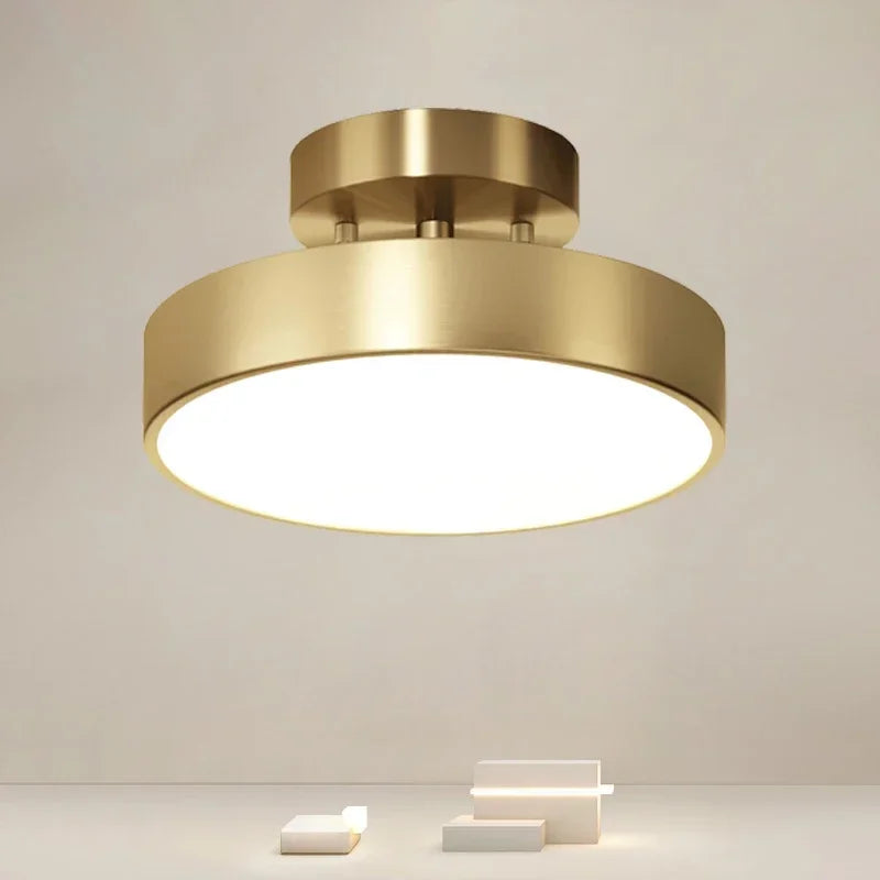 Axyaa Rotatable LED Ceiling Light: Modern Round Fixture for Home Decor.