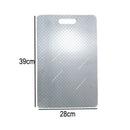 Axyaa Stainless Steel Dual-Sided Cutting Board for Kitchen Prep and Dough Kneading