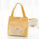 Axyaa Canvas Thermal Lunch Bag for Women & Children: Japanese Style Bento Box Thermo Pouch & Food Container
