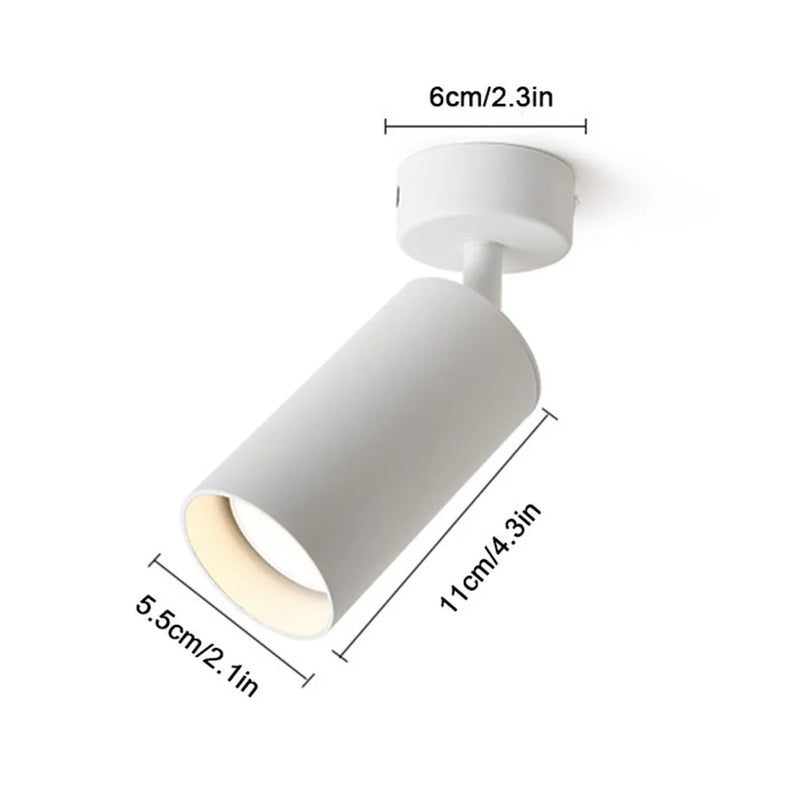 Axyaa GU10 Ceiling Spotlight: Adjustable Heads, Metal Shade, Mini Monopoint Wall Lamps