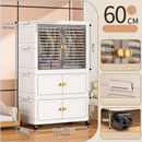 Axyaa Multi-Tier Foldable Cabinet with Wheels – Heavy-Duty Storage Solution
