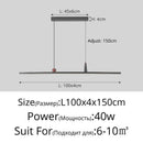 Axyaa LED Black Strip Chandelier for Modern Interior Decoration