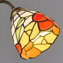 Axyaa Red Blue Glass Wall Lamp Brass E27 Bulb Bedroom Living Room Sconce