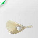 Axyaa Nordic Beige Pleated Fabric LED Pendant Light - Elegant Dining Room Hanging Lamp