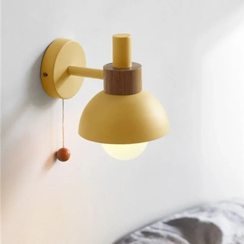 Axya Modern Macaron Wall Light Switch Sconce for Bedroom Living Room | E27 Indoor Lighting Fixture