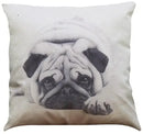 Axyaa French Bulldog Print Linen Throw Pillowcase for Home and Car Decor