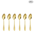 Axyaa Gold Stainless Steel Cutlery Set for Family & Restaurants, 24pcs