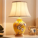 Axyaa Luxury Ceramic LED Table Lamp with Modern Flower Design