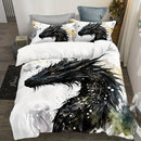Axyaa Mystical Dragon Duvet Cover Set - 1 Duvet Cover, 2 Pillowcases
