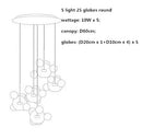 Axyaa Micky Glass Globe LED Pendant Light - Copper Lustre Pendant Lamp