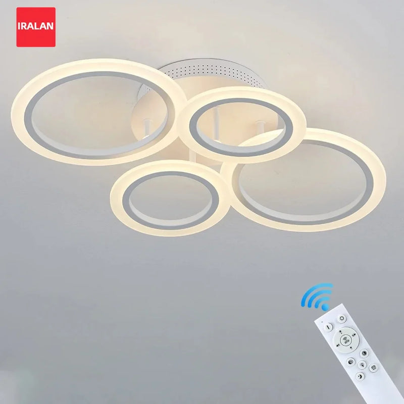 Axyaa Smart LED Ceiling Chandelier with Remote & APP Control for Living Room & Bedroom