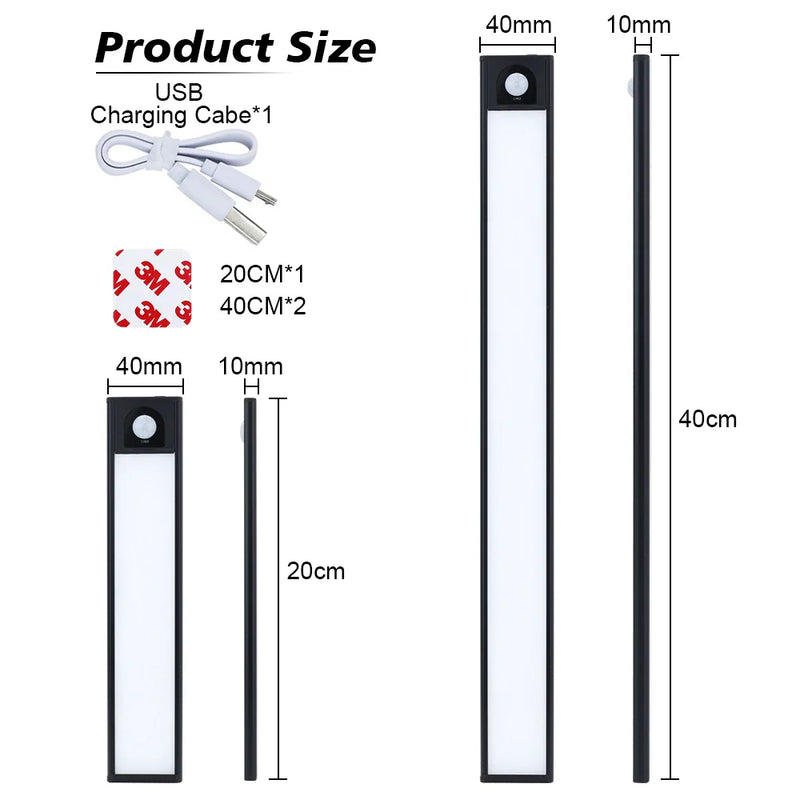 Axyaa USB Rechargeable Motion Sensor LED Cabinet Light