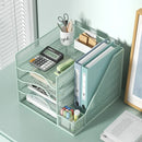 Metal Office Desktop Bookstand & Storage Rack by Axyaa: Multi-Functional Organizer for Files and Folders