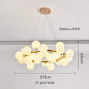 Axyaa Nordic LED Glass Ball Chandelier: Elegant Lighting for Home, Restaurant, and Kitchen