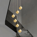 Axyaa Crystal Pendant Light: Luxury Grand Chandelier for Villa Loft Duplex