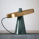 Axyaa Green Marble Metal Cover Table Lamp for Study Living Room Bedroom