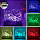 Santa Claus 3D Illusion Night Light by Axyaa - LED Desk Lamp for Christmas Decor