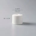 Axyaa White Ceramic Dessert Cone Holder for Sweet Snacks and Sushi