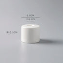 Axyaa White Ceramic Dessert Cone Holder for Sweet Snacks and Sushi