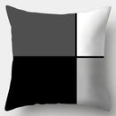 Axyaa Black White Modern Cushion Cover 45x45cm Polyester Decorative Pillow Case