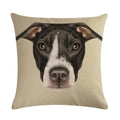 Cartoon Dog Cushion Cover by Axyaa - Linen Pet Pillow for Home Office Sofa Decor