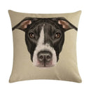 Cartoon Dog Cushion Cover by Axyaa - Linen Pet Pillow for Home Office Sofa Decor