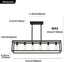 Axyaa Retro Industrial Chandelier: Black Wrought Iron Lighting for Dining & Living Room