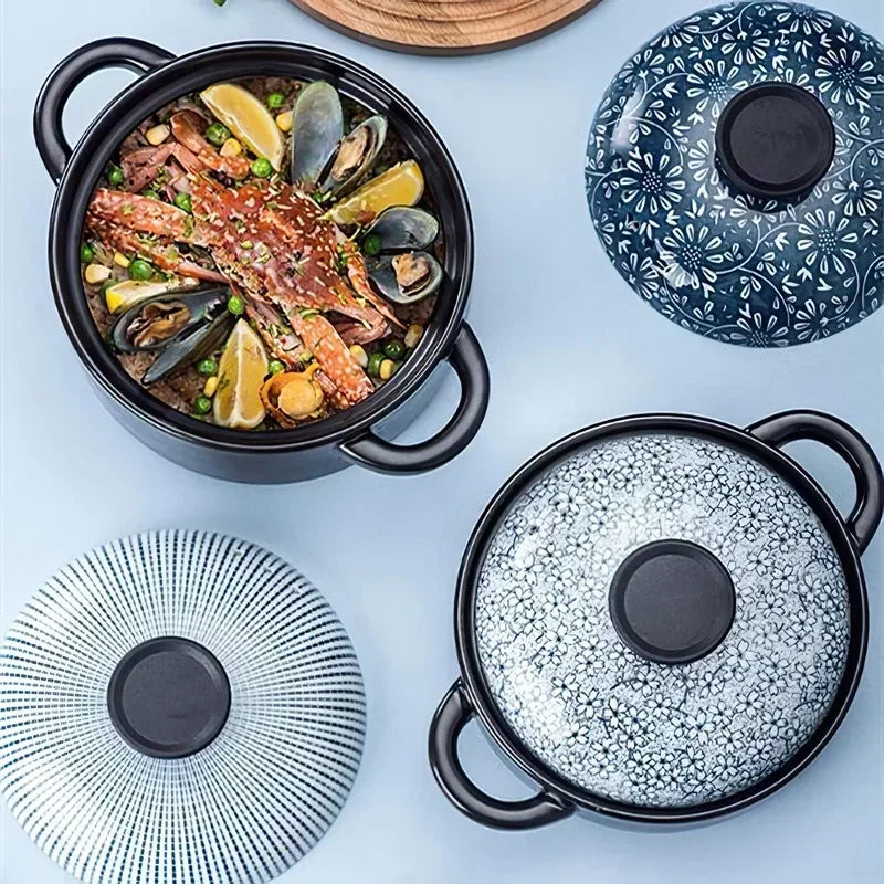 Axya Ceramic Casserole Soup Stew Pot Korean Style Pan Gas Cookware
