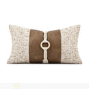 Axyaa Wabi Sabi Moroccan Pillow Sofa Living Room Cushion Cover, High-End Orange Coffee Color