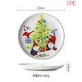 Axyaa Ceramic Christmas Dinner Plate - Round Underglaze Color Design