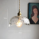 Axyaa Nordic Green Glass LED Hanging Lamp Copper Switch Pendant Light