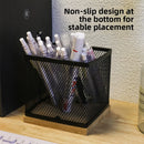 Axyaa Metal Pen Holder Storage Box Grid Student Desk Stationery Organizer