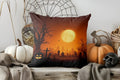Stained Glass Halloween Ghost Pillow Cover by Axyaa