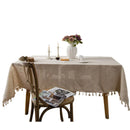 Axyaa Nordic Cotton Linen Tablecloth for Home and Hotel Dining Tables