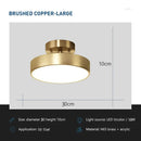 Axyaa Round Copper LED Ceiling Lights for Home Decor, Bedroom, Living Room