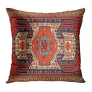 Axyaa Red Moroccan Short Plush Ethnic Style Cushion Cover for Home Decoration
